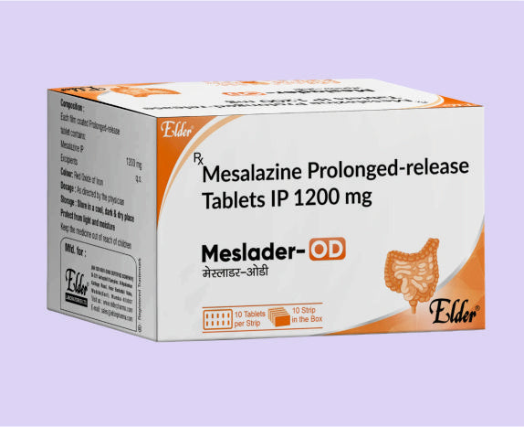 MESLADER OD TABS 10'S ( Mesalamine 1200mg PR ) by Elder