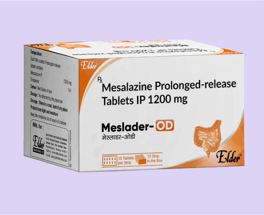 MESLADER OD TABS 10'S ( Mesalamine 1200mg PR ) by Elder