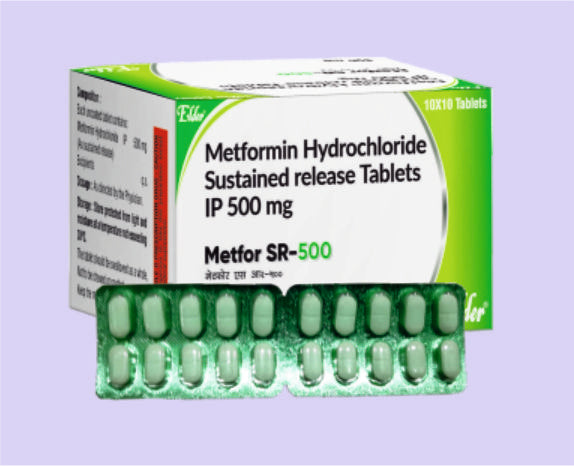 METFOR 500 SR TABS 10'S ( Metformin 500 SR ) by Elder