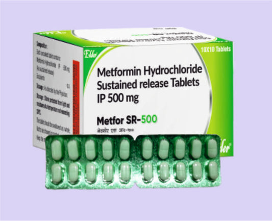 METFOR 500 SR TABS 10'S ( Metformin 500 SR ) by Elder