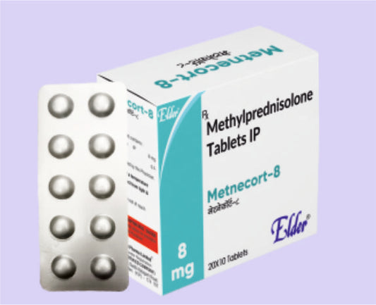 METNECORT 8 TABS 10'S ( Methylprednisolone 8 MG 
 ) by Elder