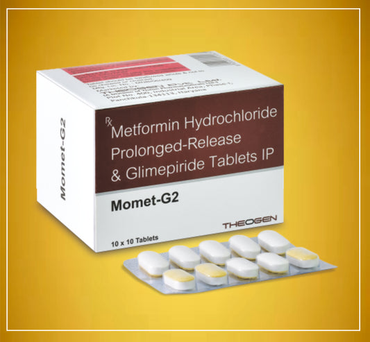 MOMET G2 TAB 10'S ( Glimepiride   (2Mg) +   Metformin (500Mg) ) By Theon
