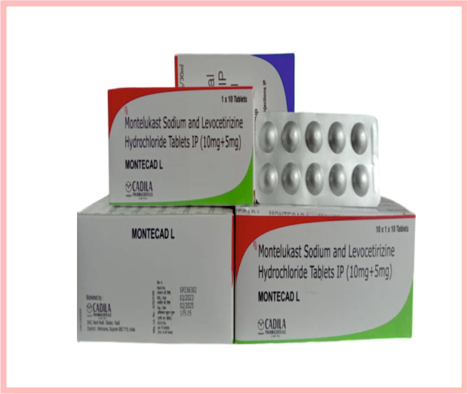 Montecad L Tab 10 T ( Montelukast 10 Mg+ Levocetirizine 5 Mg  ) By Cadila