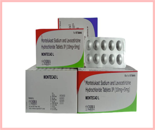 Montecad L Tab 10 T ( Montelukast 10 Mg+ Levocetirizine 5 Mg  ) By Cadila