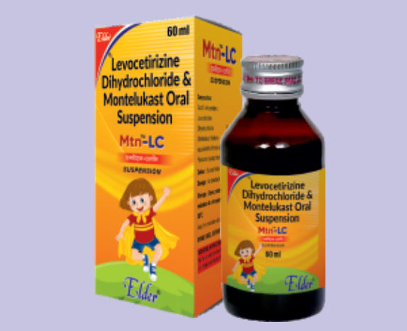 MTN LC SYP (4/2.5MG) 60ML ( Montelukast 4mg,Levocetrizine 2.5mg ) by Elder