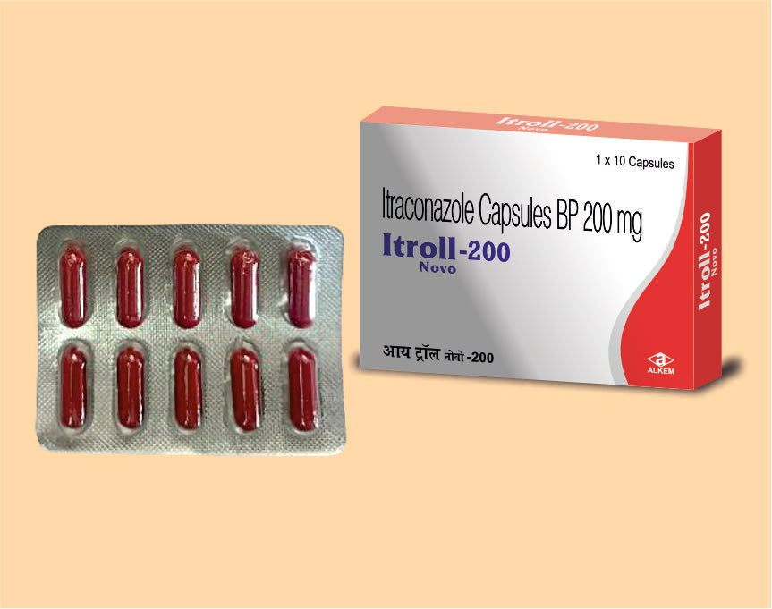 ITROLL NOVO 200 CAPSULES (10'S) Itraconazole 200 mg by Alkem1