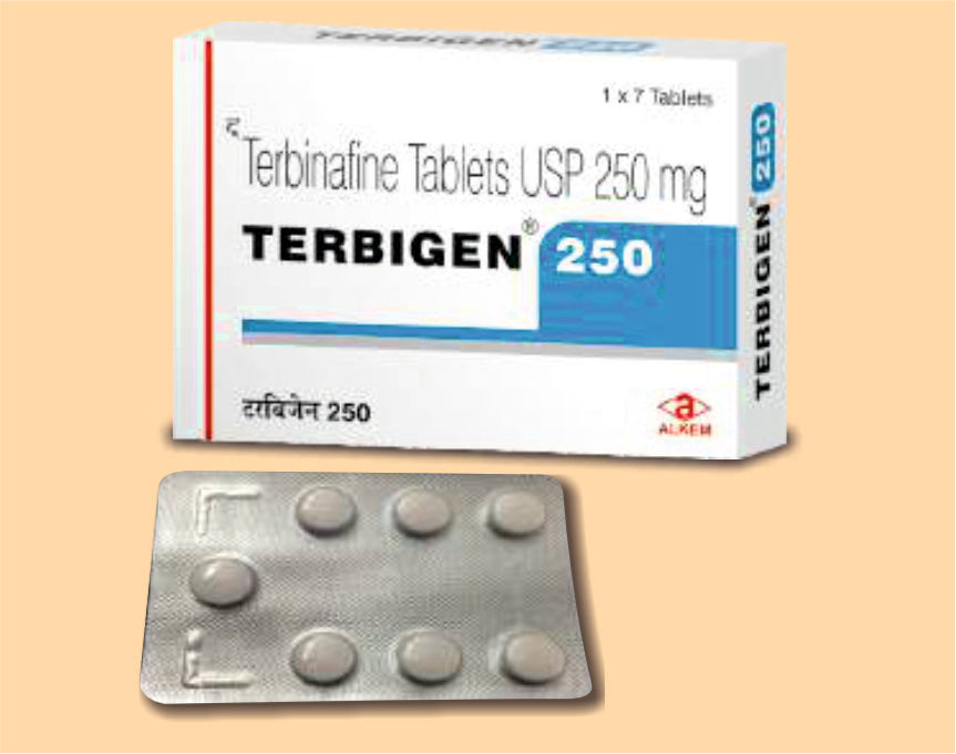 TERBIGEN 250 TABLETS (7'S) (Terbinafine Hydrochloride 250 mg) by Alkem1