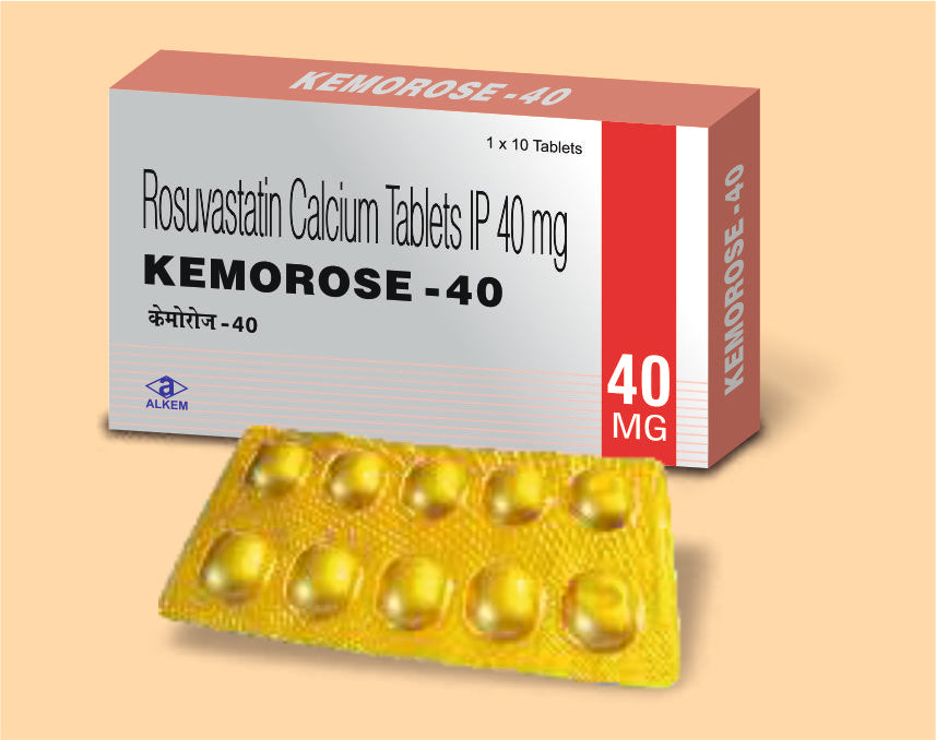KEMOROSE 40 (1X10'S) (Rosuvastatin 40 mg) by Alkem1