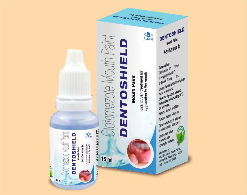 DENTOSHIELD MOUTH PAINT (15 ML) (Clotrimazole 1% w/v) by Alkem1
