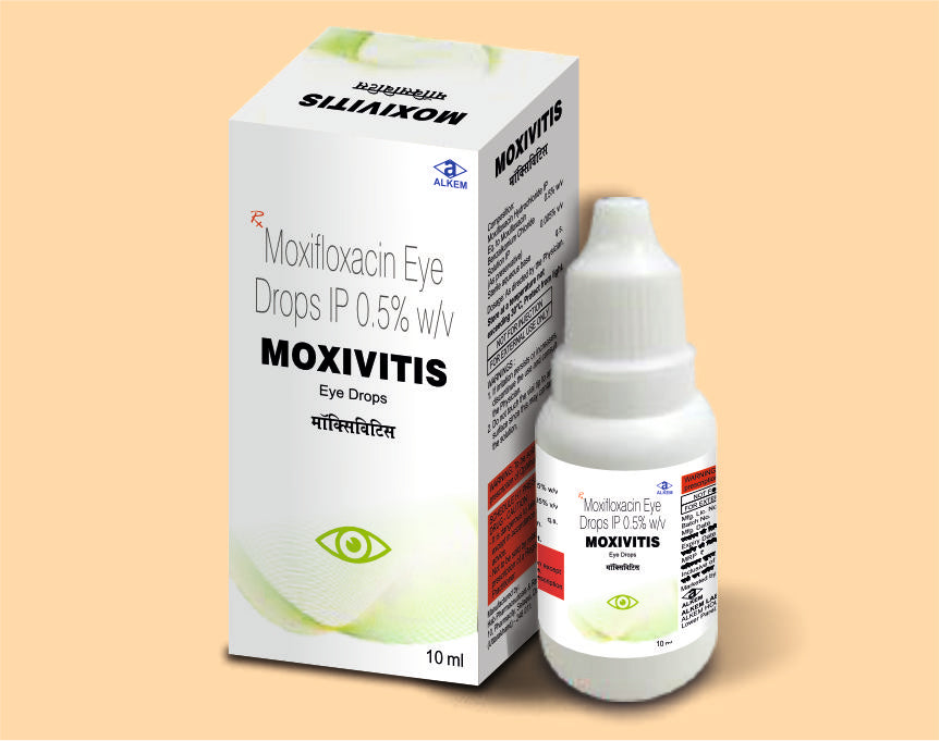 Moxivitis Eye Drops (10Ml) (10 Ml) Moxifloxacin 0.5% W/V Eye Drops By Alkem1