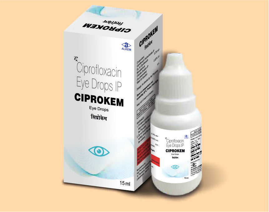 Ciprokem Eye Drops (15Ml) (15 Ml) Ciprofloxacin 0.3% W/V Eye Drops By Alkem1