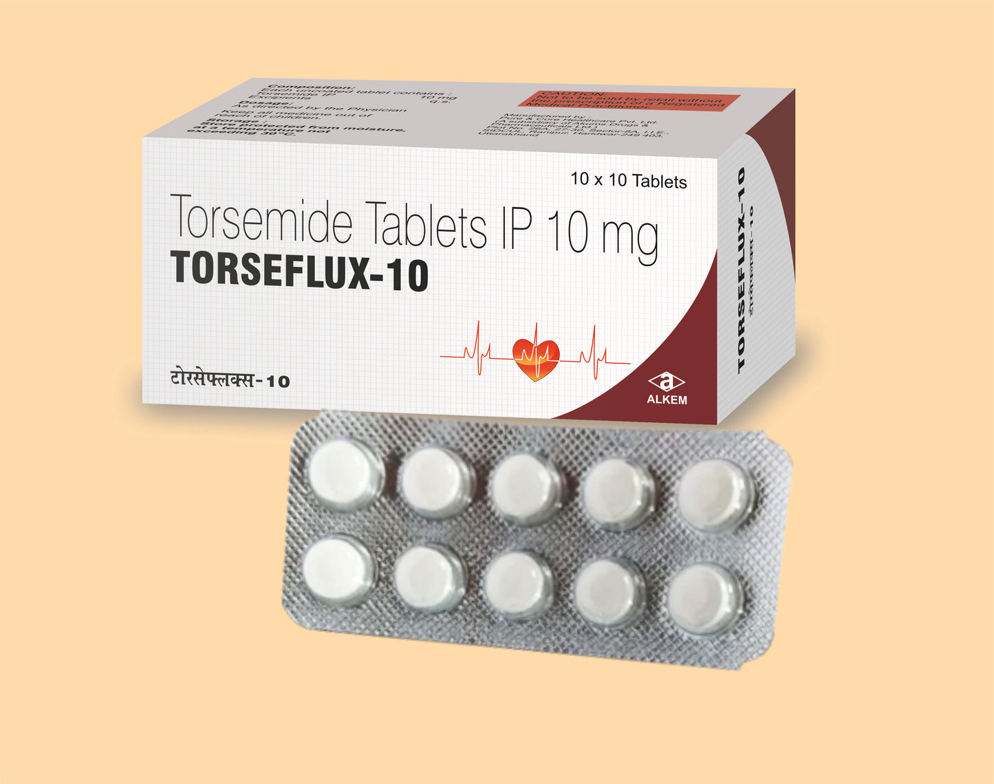 TORSEFLUX - 10 TABLETS (10'S) Torsemide 10 mg by Alkem1