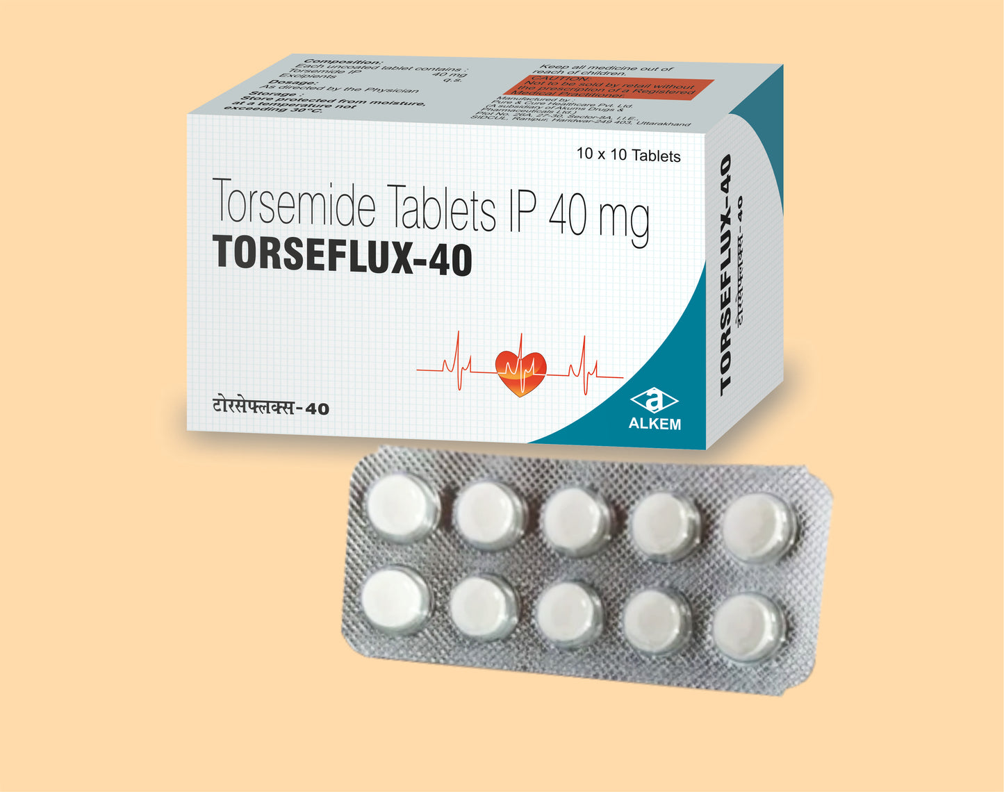 TORSEFLUX - 40 TABLETS (10'S) Torsemide 40 mg by Alkem1