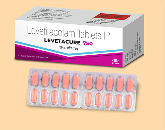 Levetacure - 750 Tablets (10'S) 10'S Levetiracetam 750 mg by Alkem1