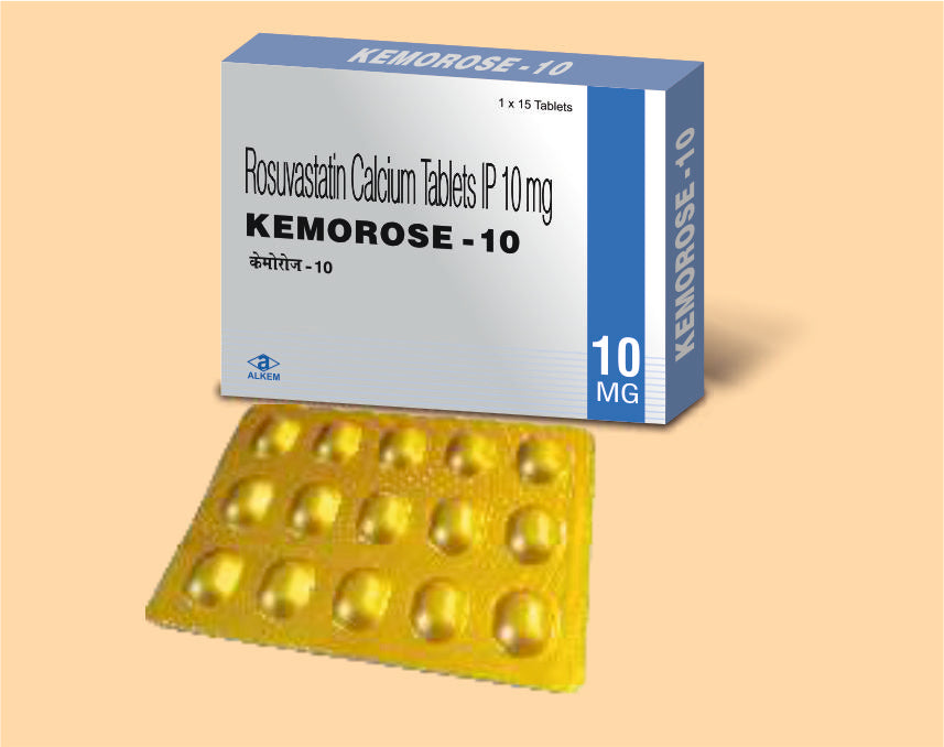 KEMOROSE NU - 10 TABLETS (15'S) Rosuvastatin 10 mg by Alkem1