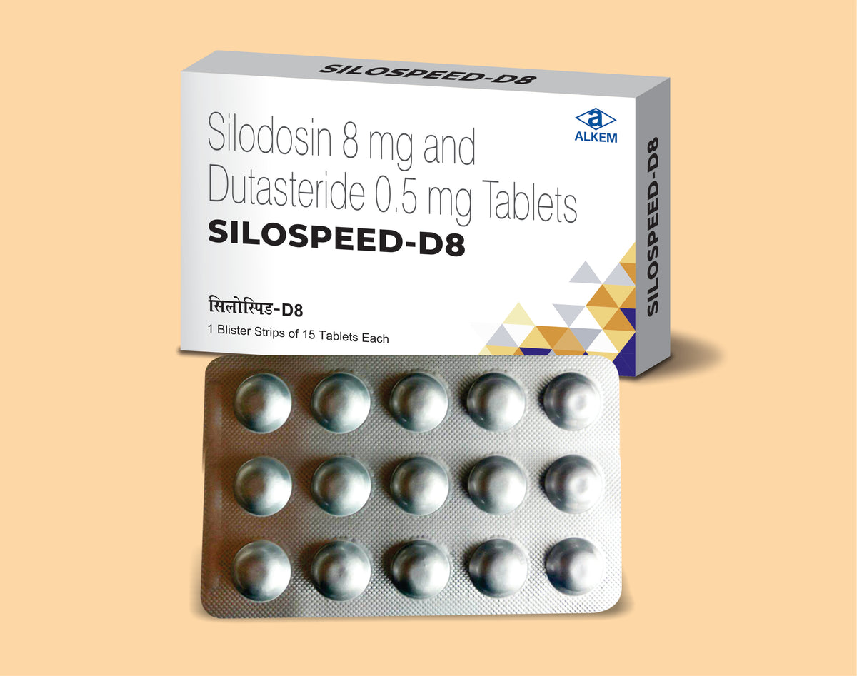 Silospeed - D8 Tablets (15'S) (15'S) Silodosin 8 Mg, Dutasteride 0.5 Mg Tab By Alkem1
