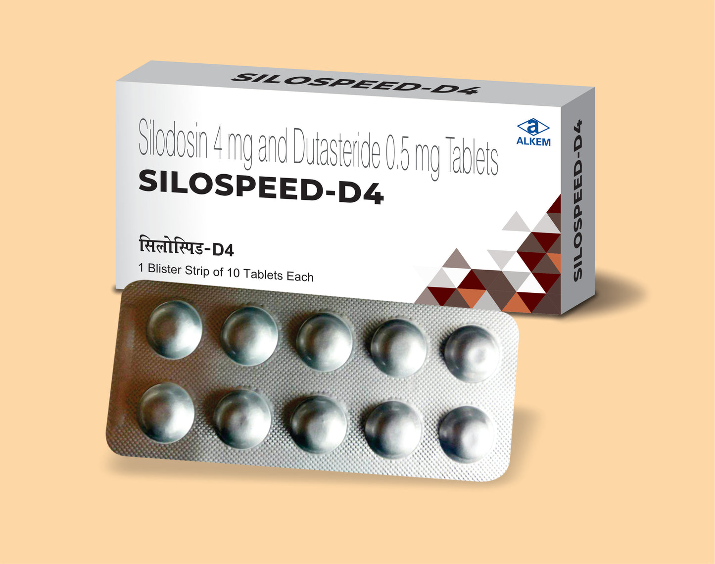 SILOSPEED - D4 Tablets (10's) Silodosin 4 mg + Dutasteride 0.5 mg by Alkem1