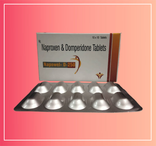 Naproxen Sodium 250, Domperidone 10 {Rate of 10 Tab} by Dellwich