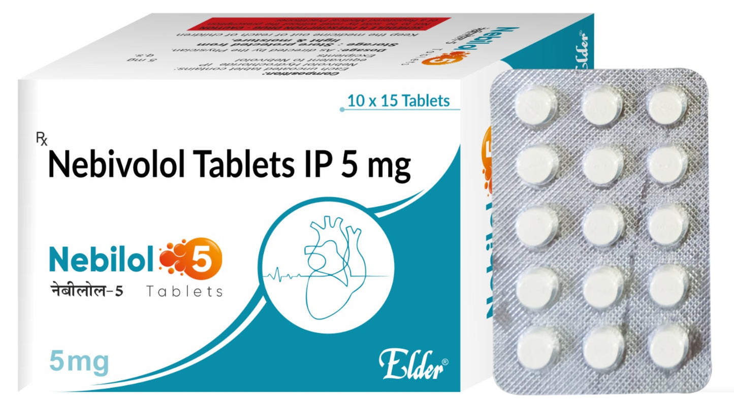 NEBILOL 5 TABS 15'S 15'S ( Nebivolol 5mg
) by Elder