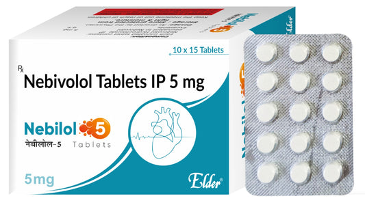 NEBILOL 5 TABS 15'S 15'S ( Nebivolol 5mg
 ) by Elder
