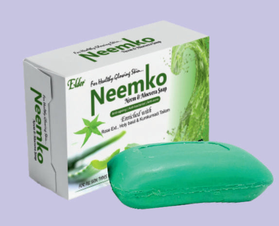 NEEMKO SOAP 75GM ( Neem Extract, Aloevera Extract ) by Elder