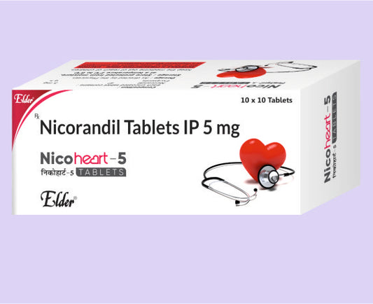 NICOHEART  5 TABS 10'S ( Nicorendil 5 MG
 ) by Elder