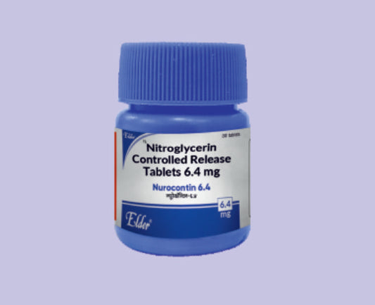NUROCONTIN 6.4 TABS 30 TABS ( Nitroglycerin 6.4 mg (In a controlled release system) ) by Elder