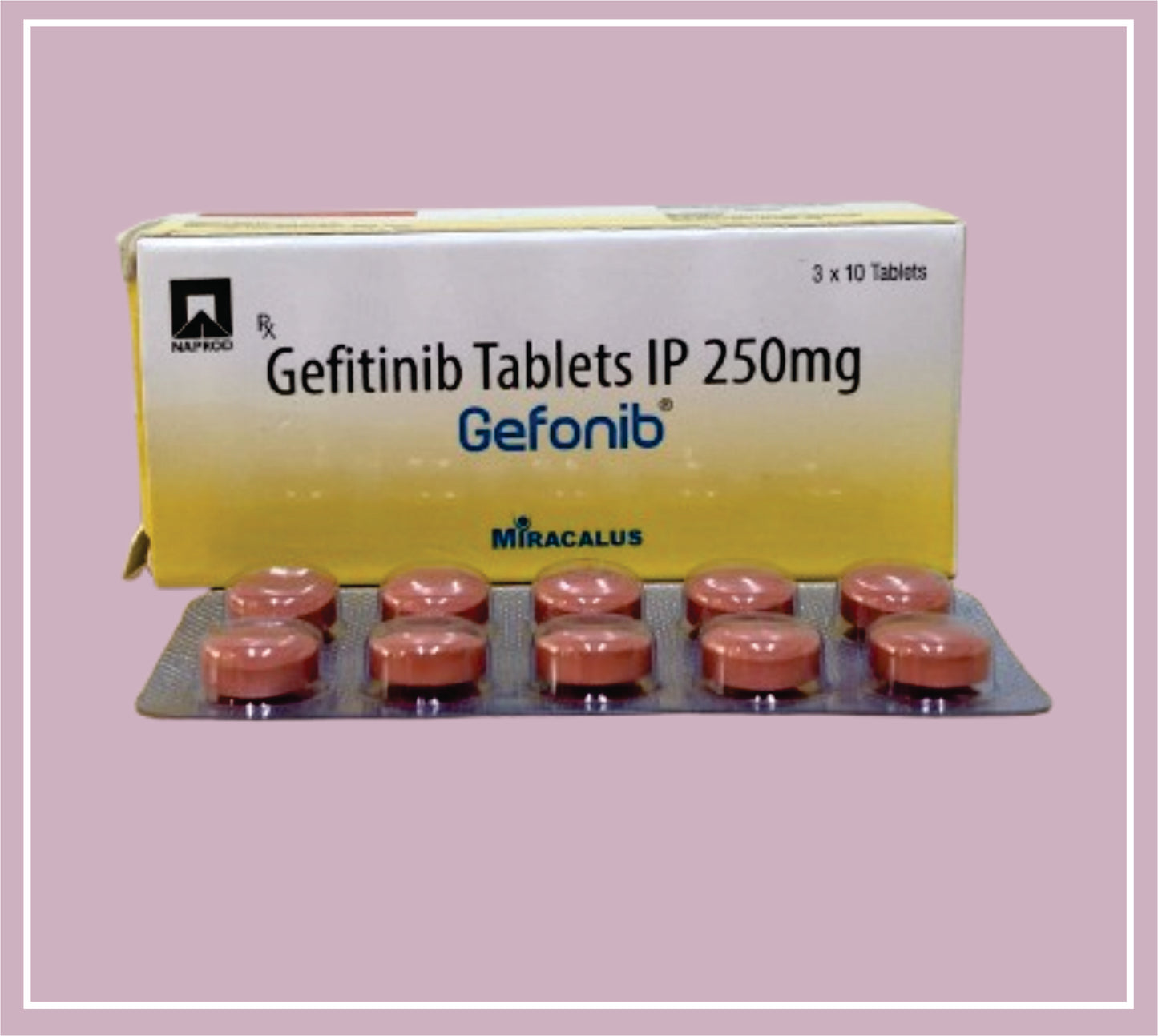 Gefonib (GEFITINIB 250 mg Tab) by Naprod
