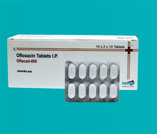 OFLACAD 400 TAB. 20X10 ( Ofloxacin IP 400 mg ) by Zydus