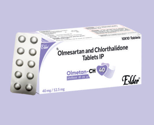 OLMETAN CH 40 TABS 10'S ( Olmesartan 40mg,Chlothalidone 12.5mg ) by Elder