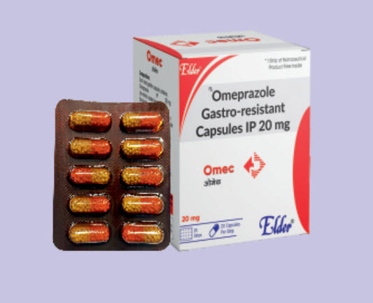 OMEC 20 CAPS 20'S ( Omeprazole 20mg (As entric coated pellets) ) by Elder