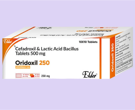 ORIDOXIL 250 TABS 10'S ( Cefadroxil 250mg, Lactic Acid Bacillus ) by Elder