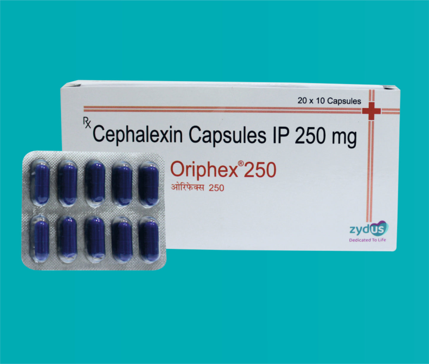 ORIPHEX 250 CAP. 20X10 ( Cephalexin 250 mg ) by Zydus