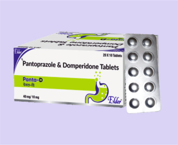 PANTA D TABS (40/10MG) 10'S ( Pantaprazole 40mg, Domperidone 10 mg ) by Elder