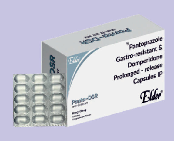 PANTA DSR CAPS 15'S (40/30MG) 15'S ( Pantoprazole 40 mg(As entric coated pellets) & Domepridone 30 mg (As sustained release pellets) ) by Elder