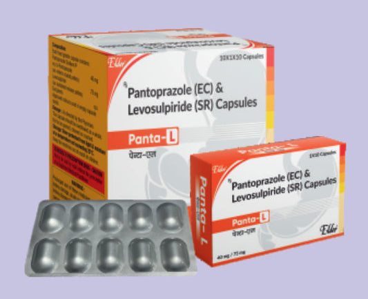 PANTA L CAPS (40/75MG) 10'S ( Pantoprozole 40, Levosulpride 75 (SR Pallets) ) by Elder