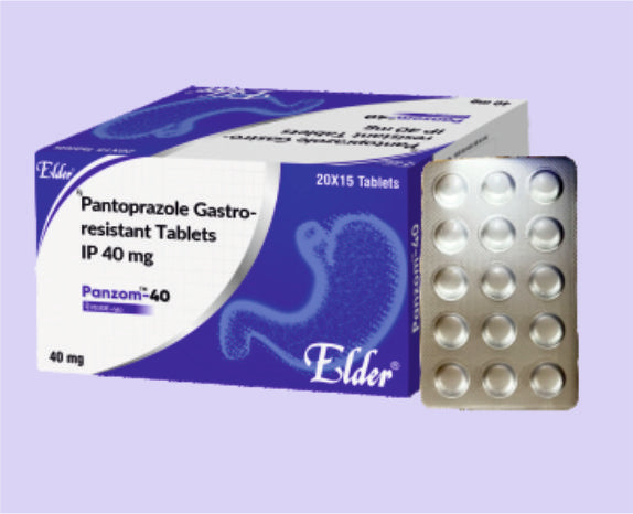 PANZOM 40 TABS 15'S ( Pantaprazole 40mg ) by Elder