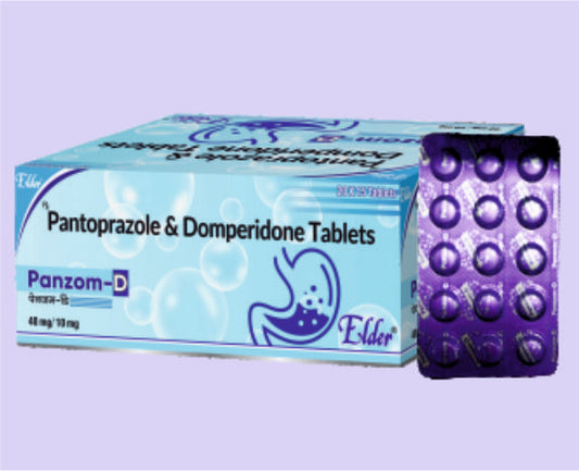 PANZOM D TABS (40/10 MG) 15'S ( Pantaprazole 40mg, Domperidone 10 mg ) by Elder