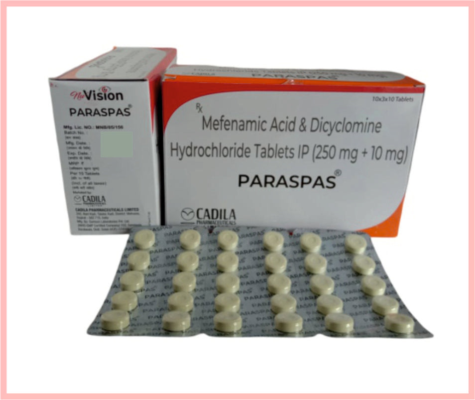 Paraspas 10 T ( Dicyclomine 10 Mg + Mefenamic Acid 250 Mg ) By Cadila