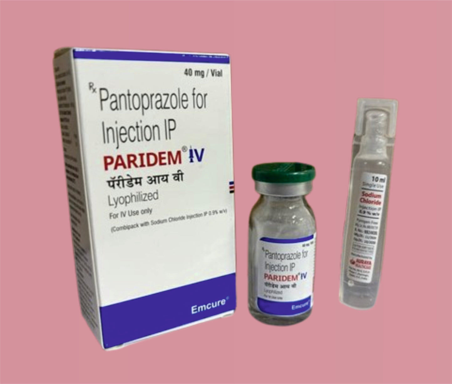 Paridem Iv 40Mg ( Pantoprazole 40Mg ) By Emcure