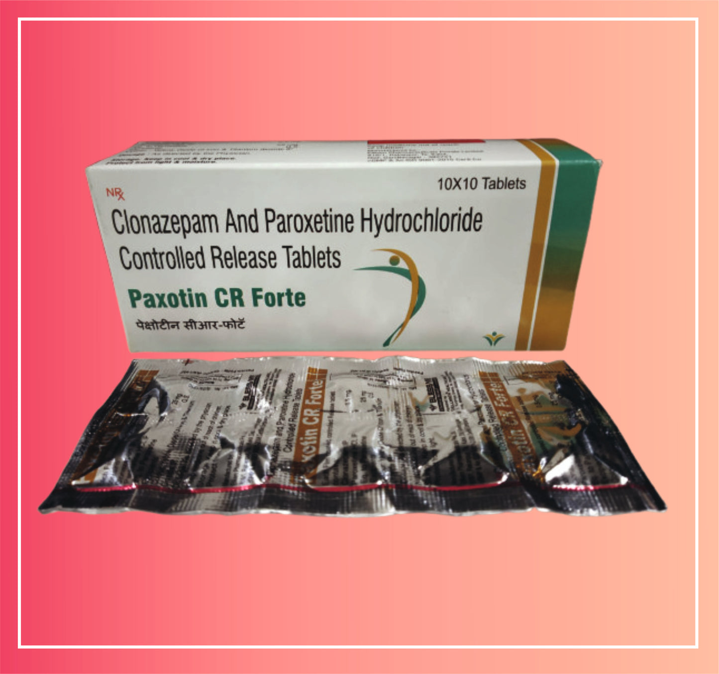Paroxetine Hcl 25 (Er), Clonazepam 0.5 {Rate of 10 Tab} by Dellwich