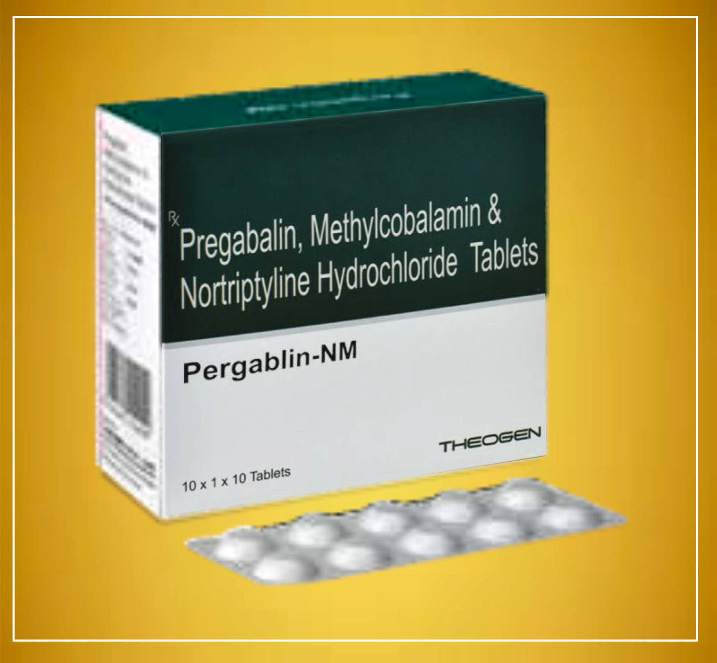 PERGABLIN-NM 10'S ( Pregabalin (75Mg) + Nortriptyline (10Mg) + Methylcobalamin (1500Mcg) ) By Theon