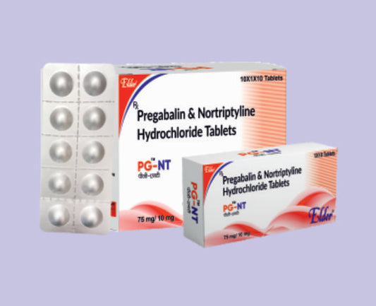 PG NT TABS (75/10MG) 10'S ( Pregabalin 75mg+Nortriptyline 10mg ) by Elder