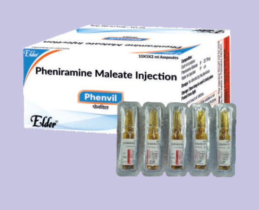 PHENVIL INJ 2ML ( Pheniramine Maleate 22.75 mg ) by Elder
