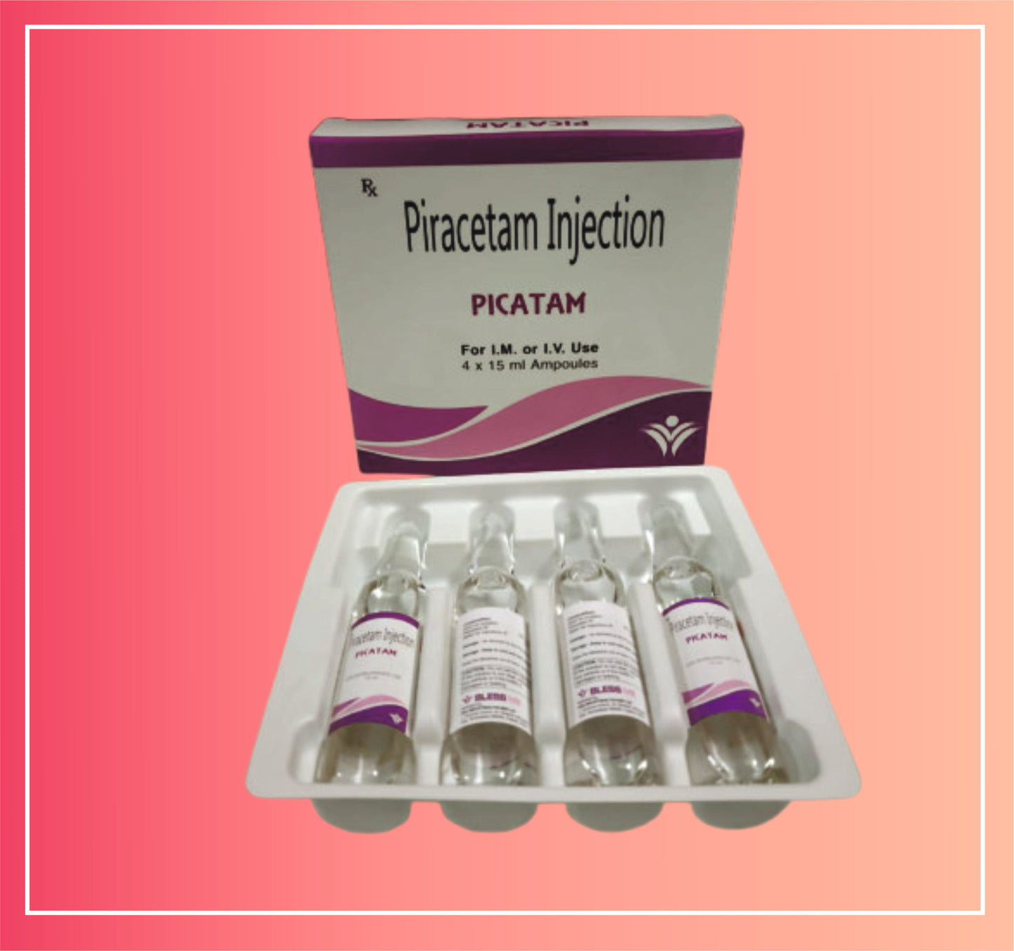 Piracetam 200Mg / 1Ml {Rate of 15 ml Inj} by Dellwich