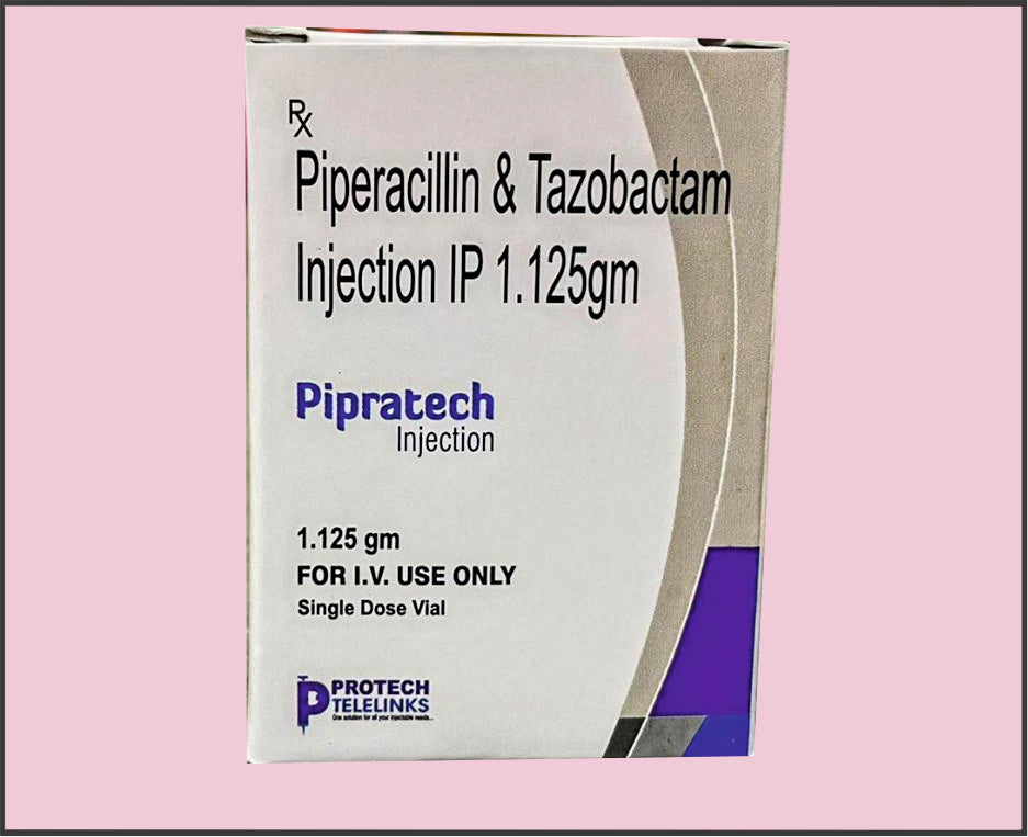 PIPRATECH-1.125 VIAL ( Piperacillin (1000Mg) + Tazobactum (125Mg) ) by Protech