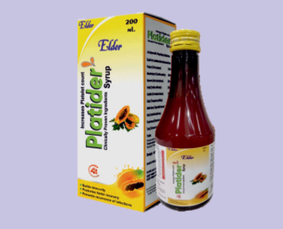 PLATIDER SUSPN 200ML ( Carica Papaya Leaf Extract 1150mg ) by Elder