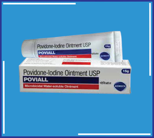 Poviall 15 Gm Ointment ( (Povidone Iodine Ip 5% W/W) ) pack 15gm by Kemsyn