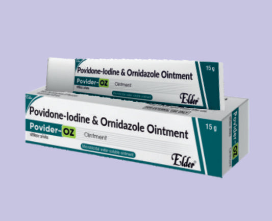 POVIDER OZ OINT ** 15GM ( Povidone-Iodine 5%,Ornidazole 1% ) by Elder