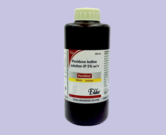 POVIDINE  SOLUTION 5%  500ML 500ML ( Povidone Iodine Solution 5% ) by Elder
